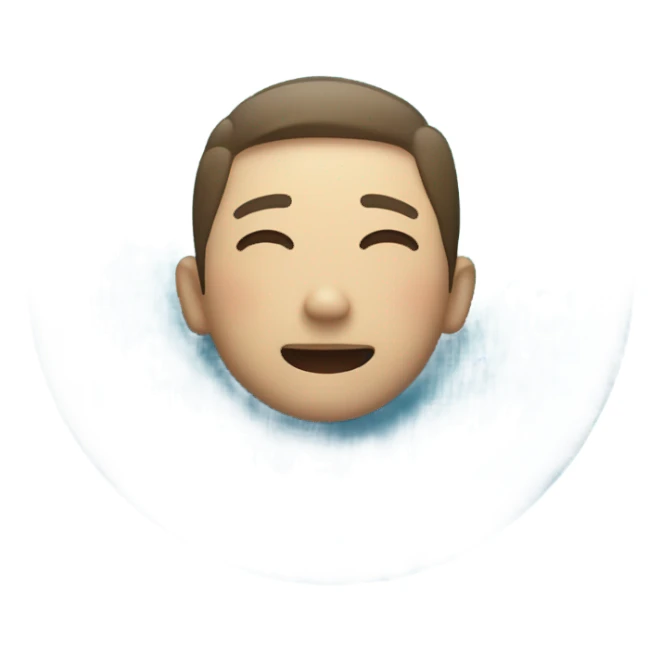 Guy floating in a float tank sticker