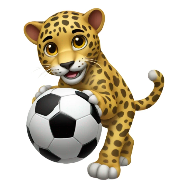 Jaguar with a soccer ball sticker