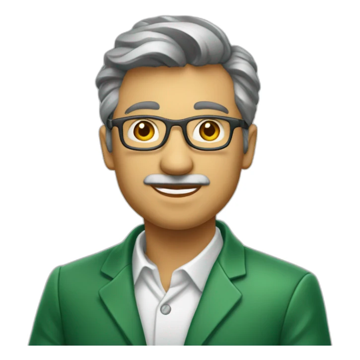 Professeur avec tableau vert en fond sticker