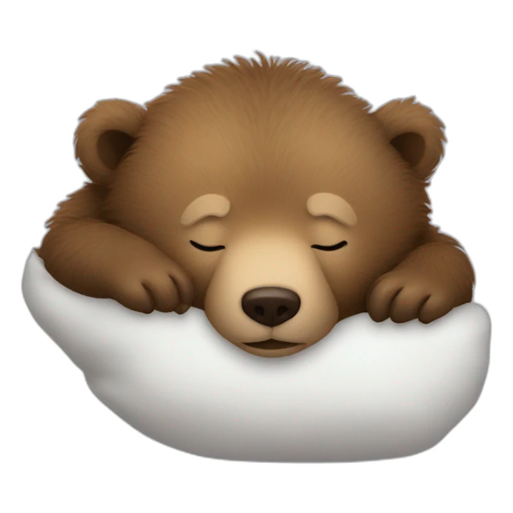 Baby grizzly bear sleeping  sticker