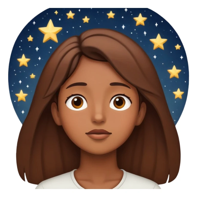 person looking up at stars sticker