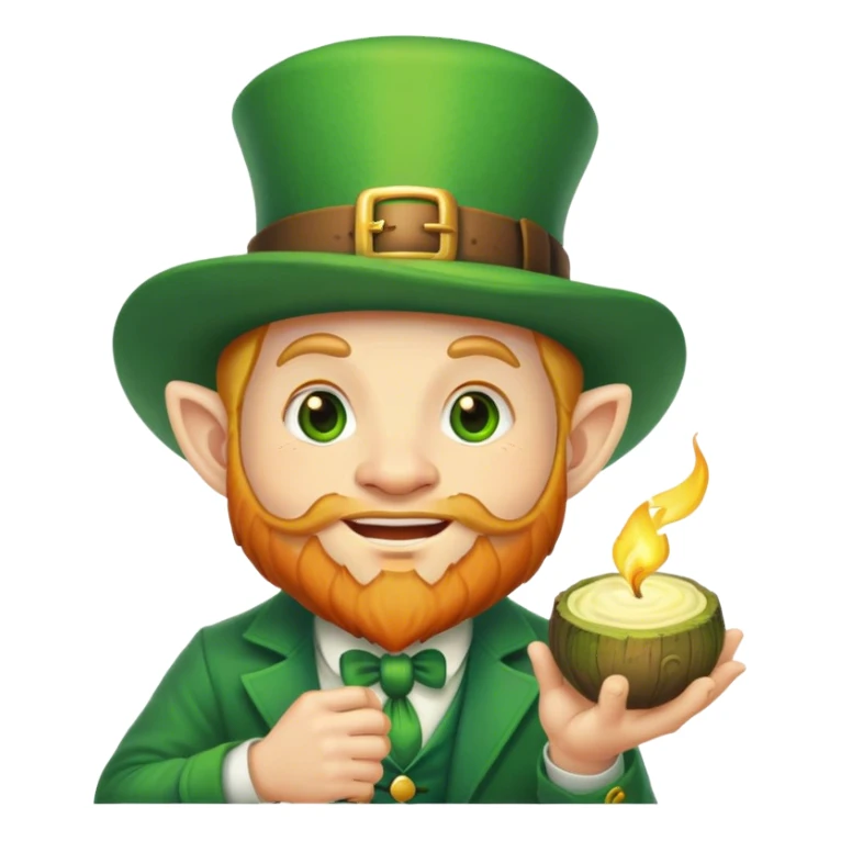 leperchaun  doing things sticker