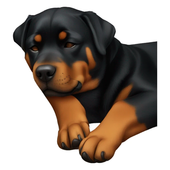 rottweiler sleeping sticker