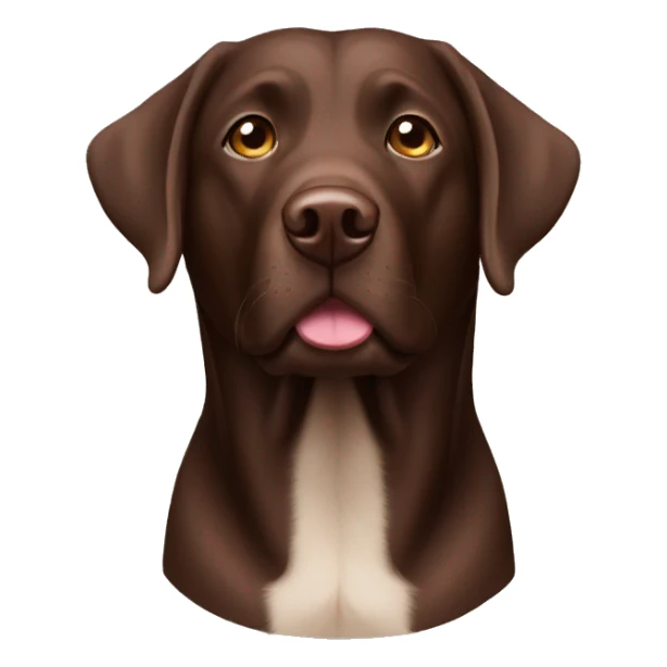 old male chocolate coloured labrador sticker