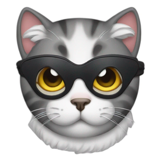 Tired cat wearing an eye mask  sticker