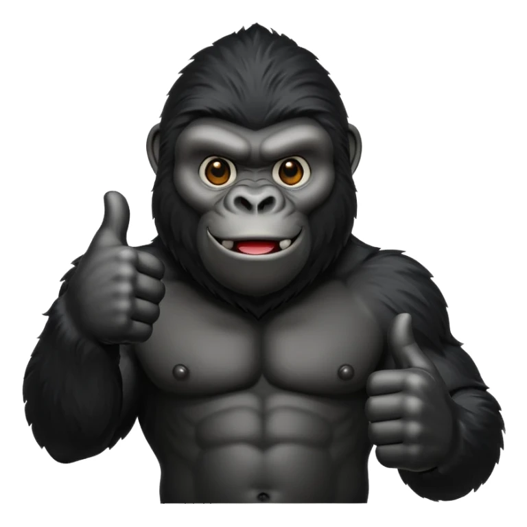 Gorilla giving thumbs up sticker