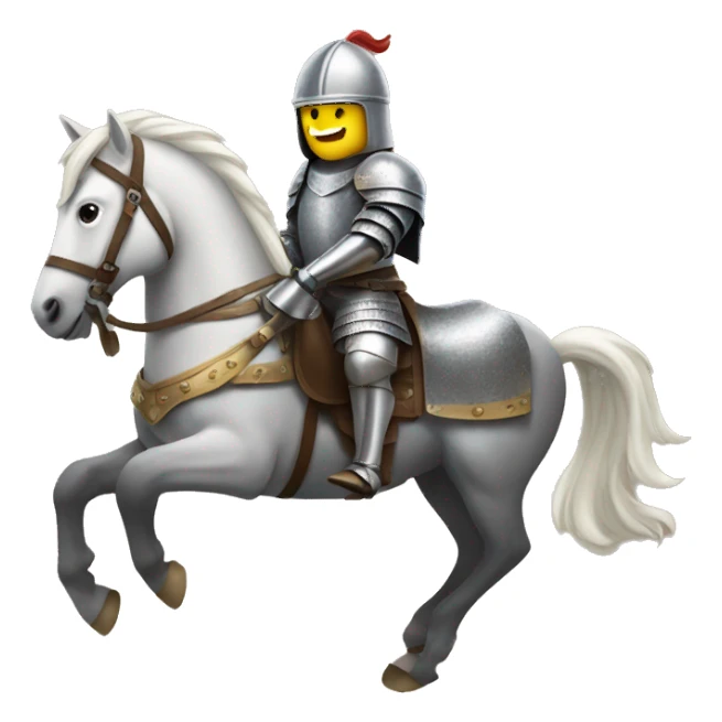 Knight riding a horse  sticker