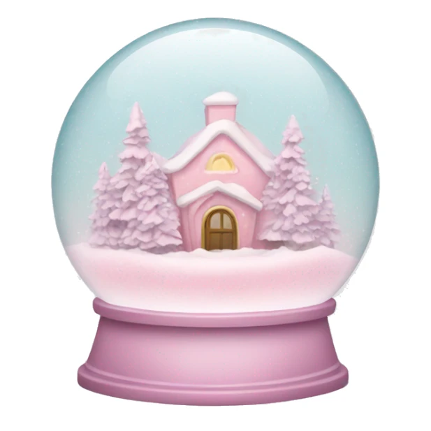 Pastel pink snow globe sticker
