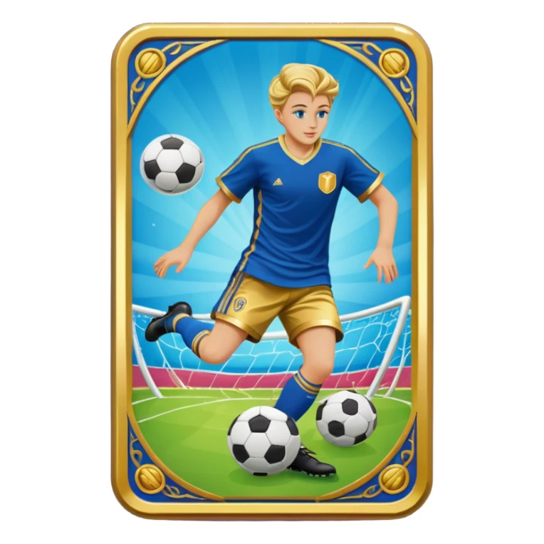 carta dei tarocchi magic che gioca a calcio sticker