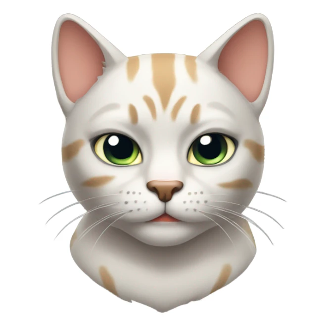 muscular cat sticker