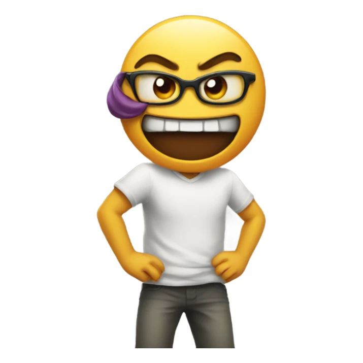Mad emoji playing games  sticker