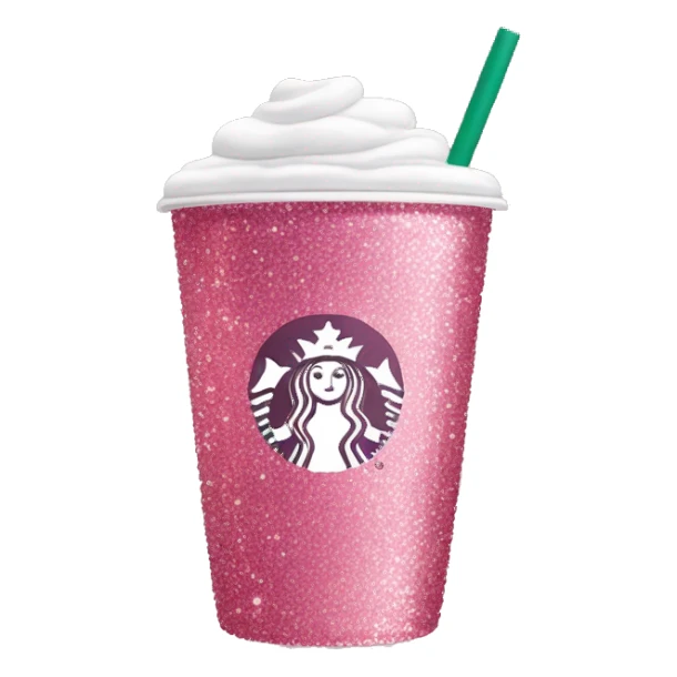 Sparkling pink starbucks coffee  sticker
