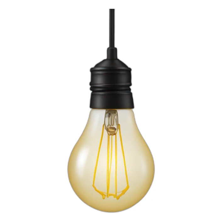 Hanging light bulb sticker