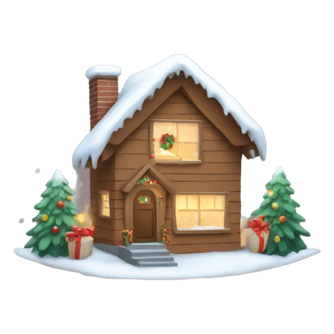 Cute home christmas sticker