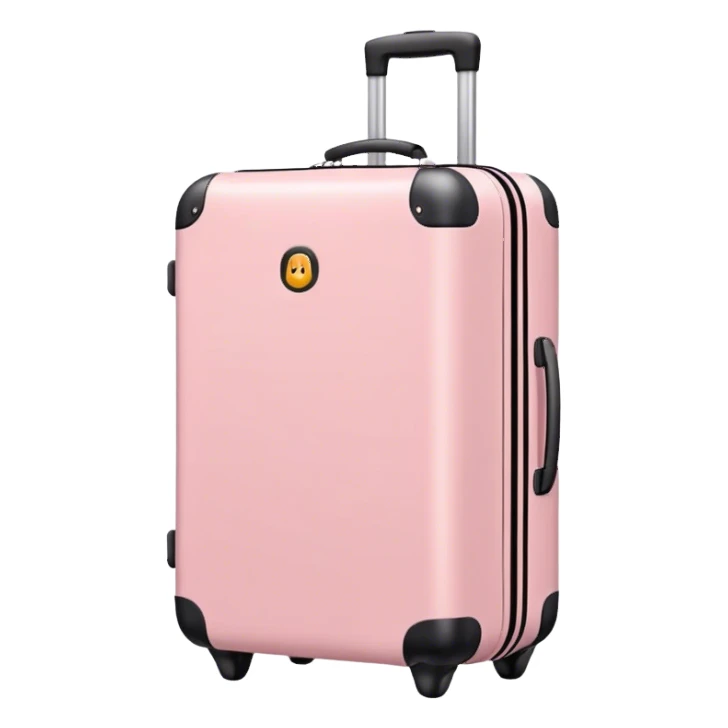 light pink vertical luggage  sticker