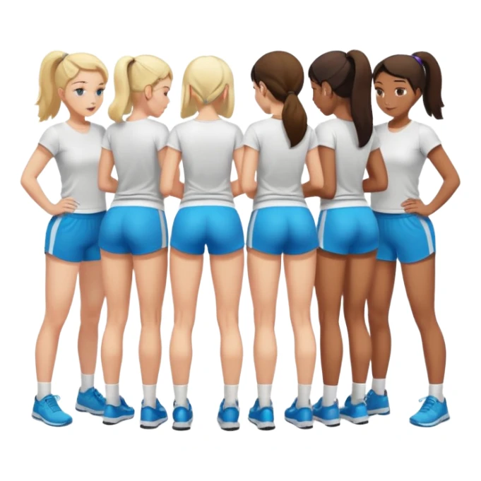 Naked women bending over sticker