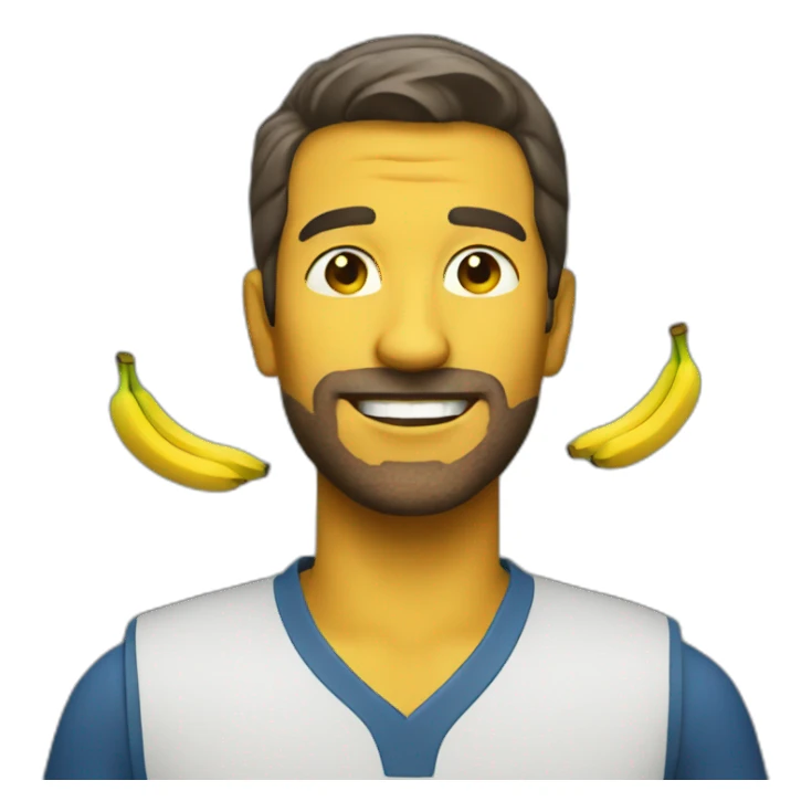 Man with 2 bananas sticker