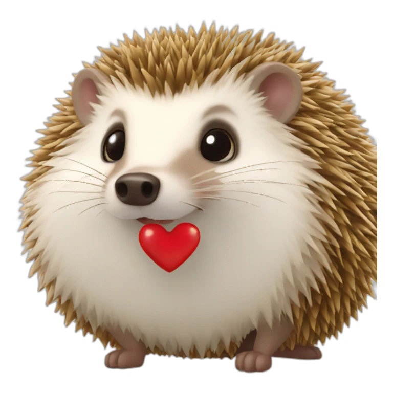 hedgehog heart sticker