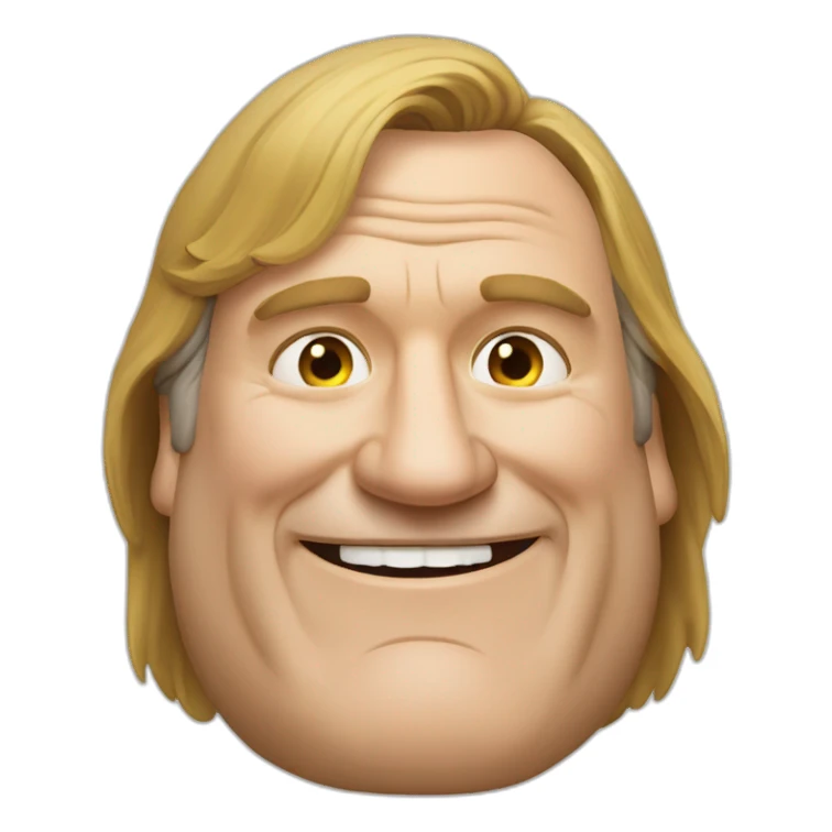Gérard Depardieu thump up sticker