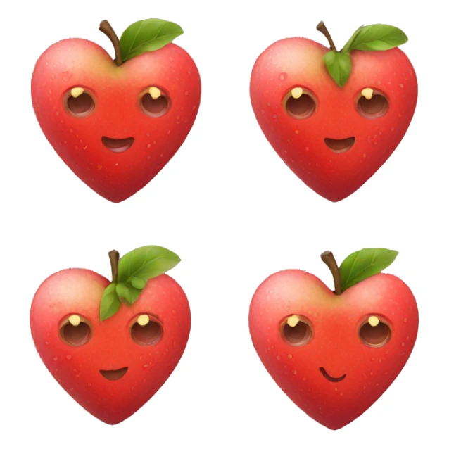 Heart shaped fruit sticker
