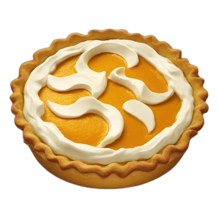 part de pumpkin pie with cream sticker