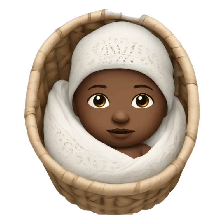 white skin newborn in boho cradle sticker