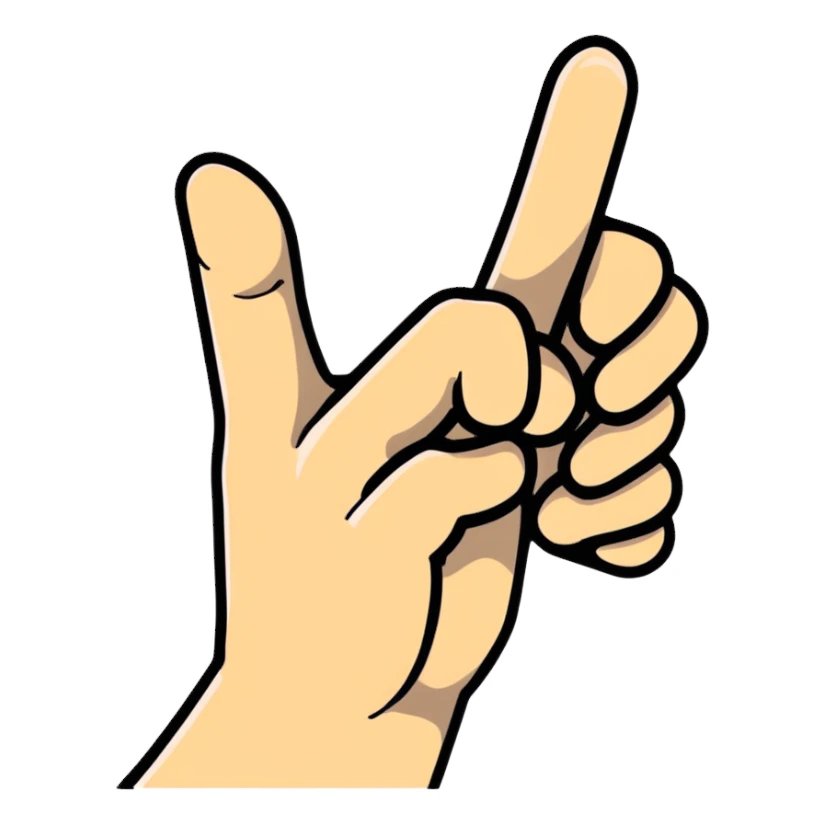 pointing finger sticker
