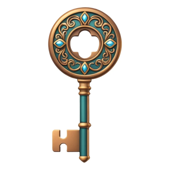 bronze key luxury sticker