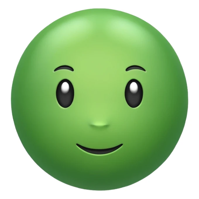 color green soft en 3d sticker