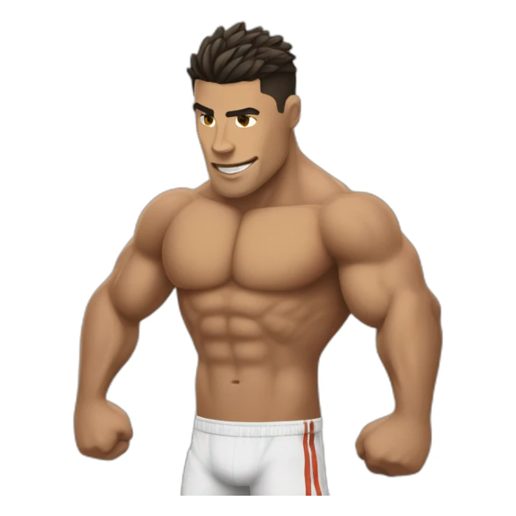 ronaldo tres musclé sticker