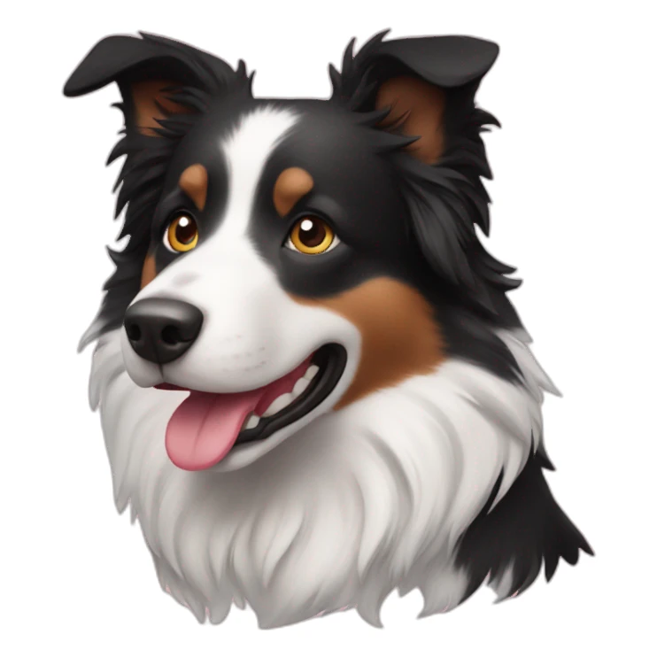 border collie birthday sticker