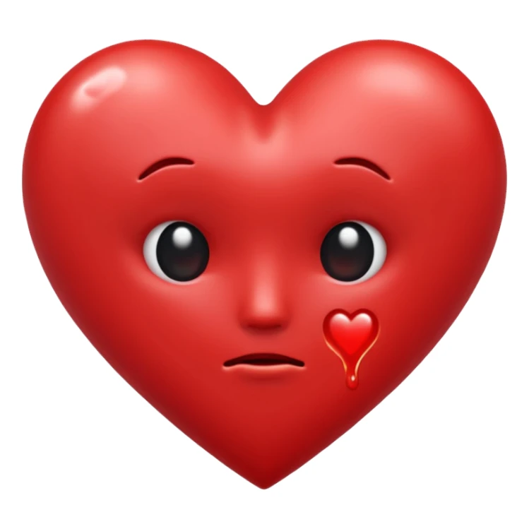 Melting heart plain heart without facce sticker