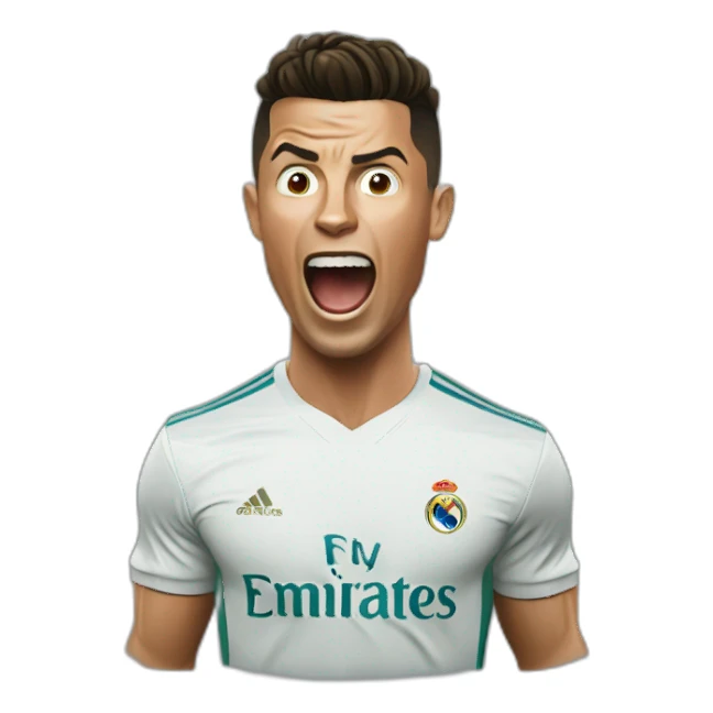 cristiano ronaldo shouting siuuu sticker