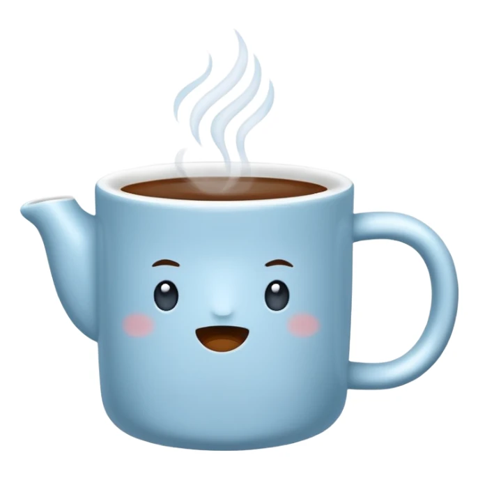 pale blue coffee sticker