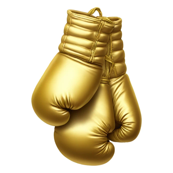 Golden boxing gloves sticker