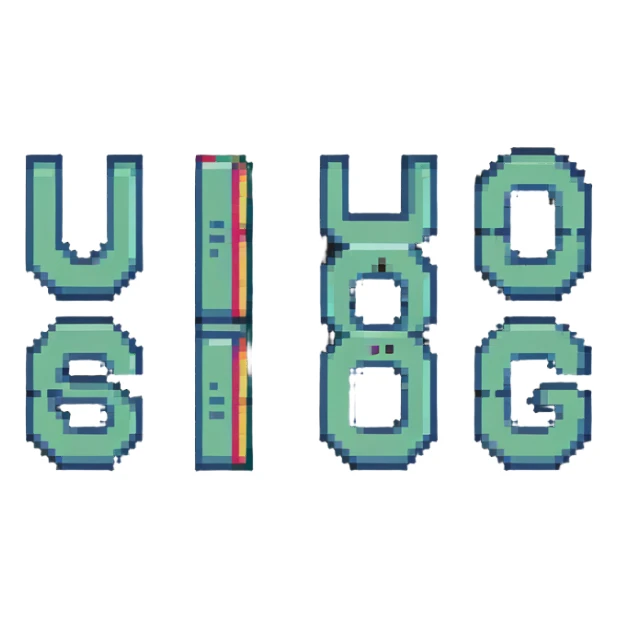 SR CRYPTO text in retro gaming pixel font sticker