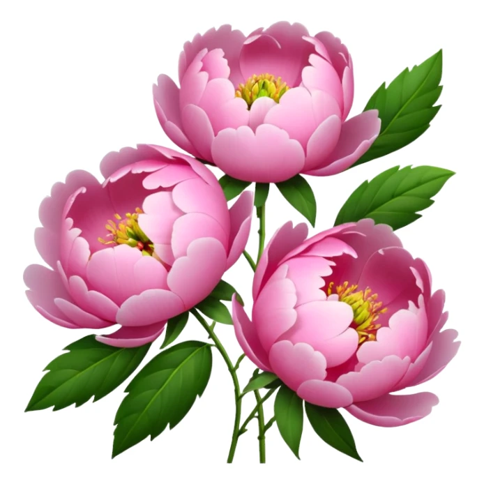 pink peonies sticker