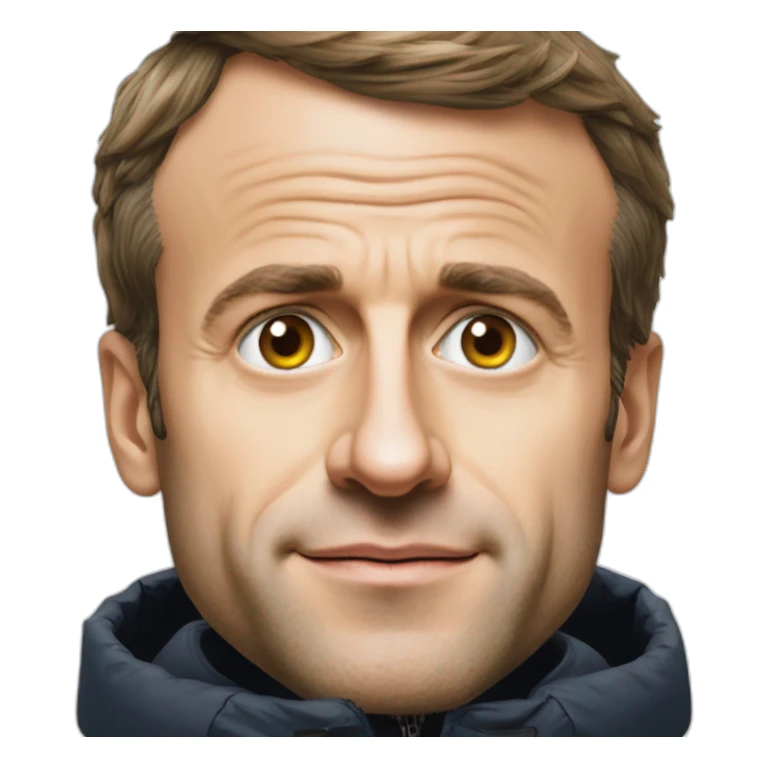 Emmanuel Macron emojis ski neige sticker