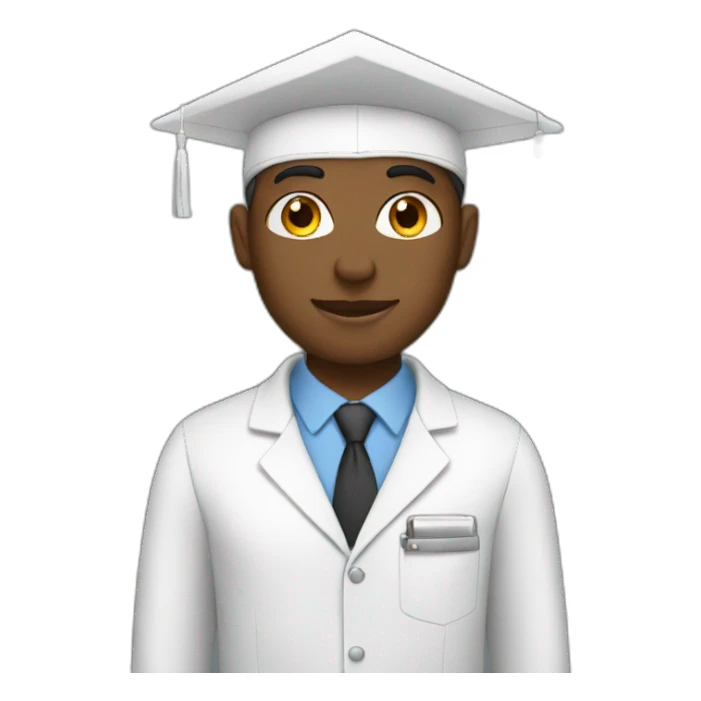 white student being professional sticker