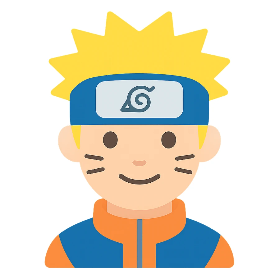 Naruto with vibrant colors sticker
