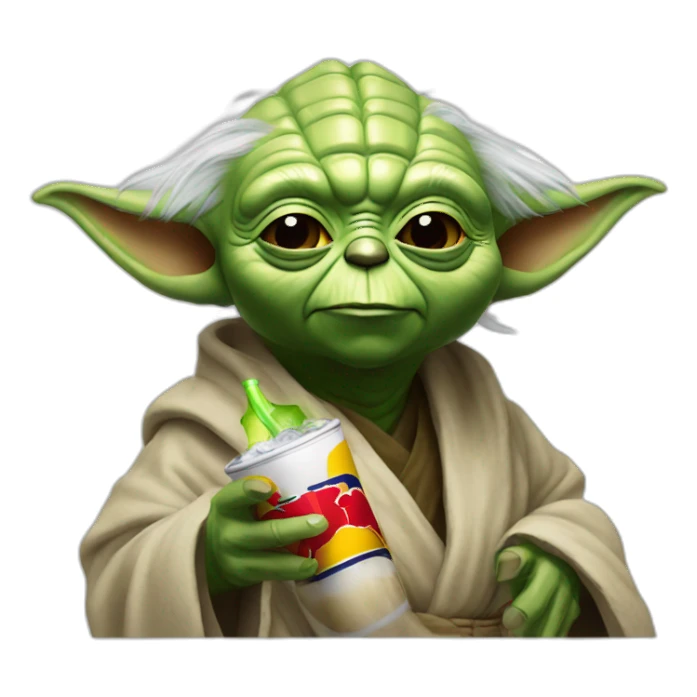  yoda drink redbull sticker