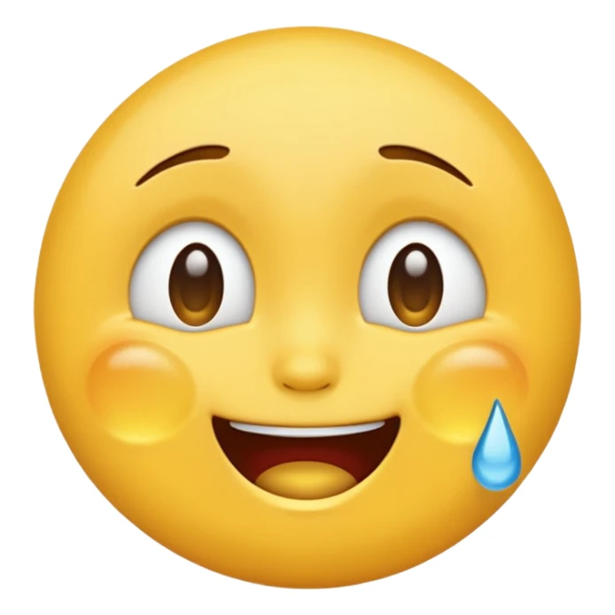 An emoji that is crying and laughing sticker