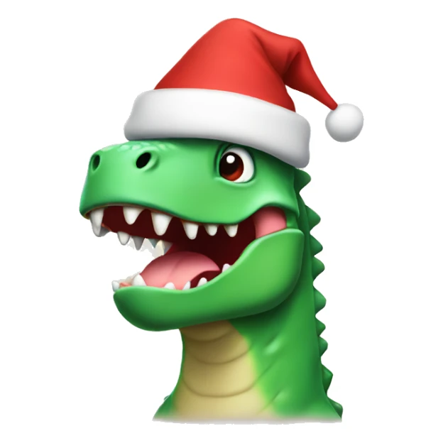 Dino with Christmas hat   sticker