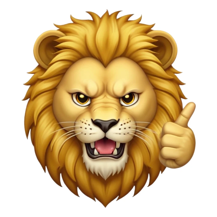 lion showing middle finger sticker