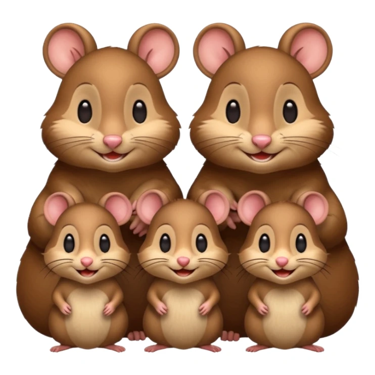 Rodent family sticker