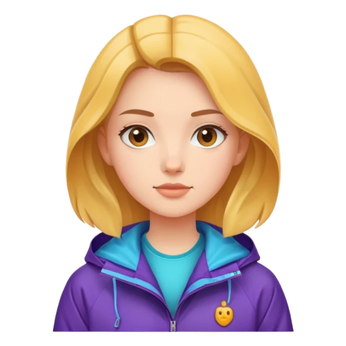girl in windbreaker jack sticker