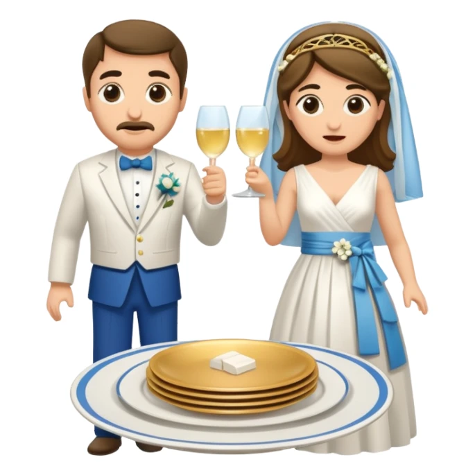 greek wedding breaking plates sticker