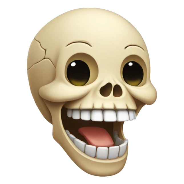 Skull laughing sticker