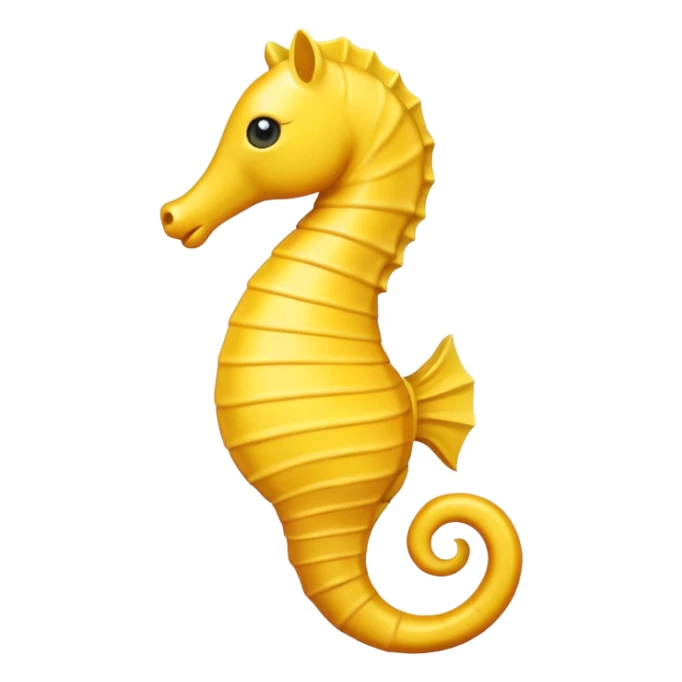 sea ​​horse yellow  sticker