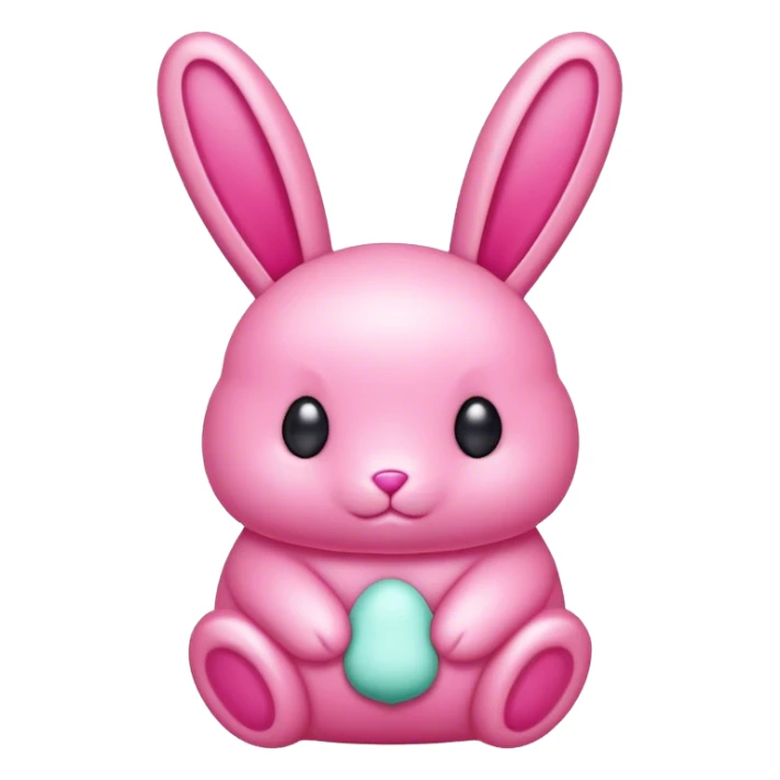 Pink peeps candy bunny sticker